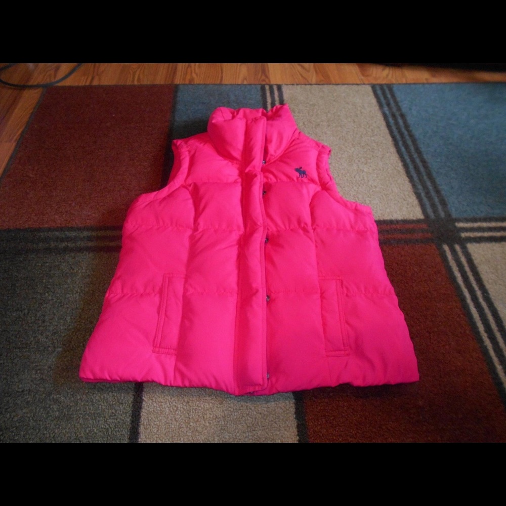 Large pink Abercrombie vest